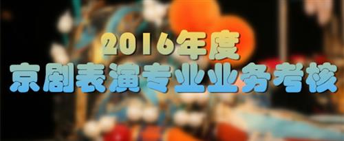 艹屄网站下载国家京剧院2016年度京剧表演专业业务考...